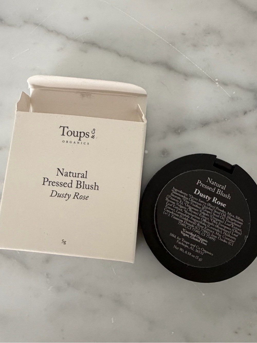 Toups & Co Organics Natural Pressed Blush - Dusty Rose - Picture 2 of 2